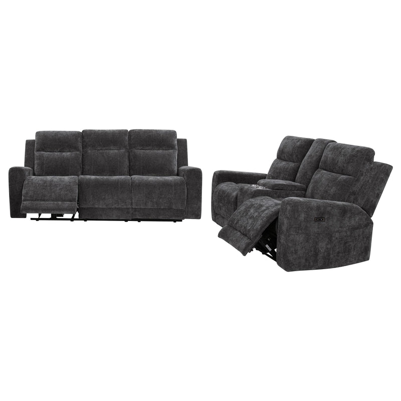 Kennett 2-piece Chenille Power Reclining Sofa Set