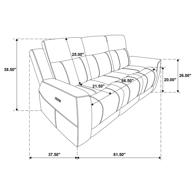 Kennett 2-piece Chenille Power Reclining Sofa Set
