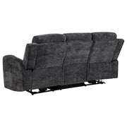 Kennett 3-piece Chenille Power Reclining Sofa Set Dark Grey - detail 5