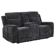 Kennett 3-piece Chenille Power Reclining Sofa Set Dark Grey - detail 7