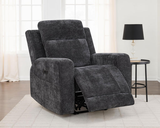 Kennett Chenille Upholstered Power Recliner Chair Dark Grey - alternate view