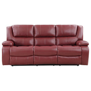 Camila 3-piece Upholstered Reclining Sofa Set Red - detail 5