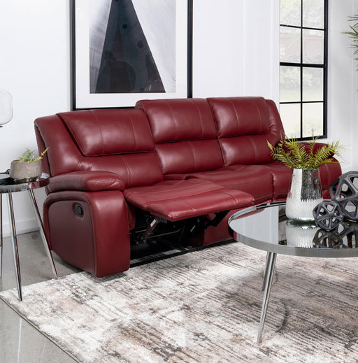 Camila Upholstered Motion Reclining Sofa Red - alternate view