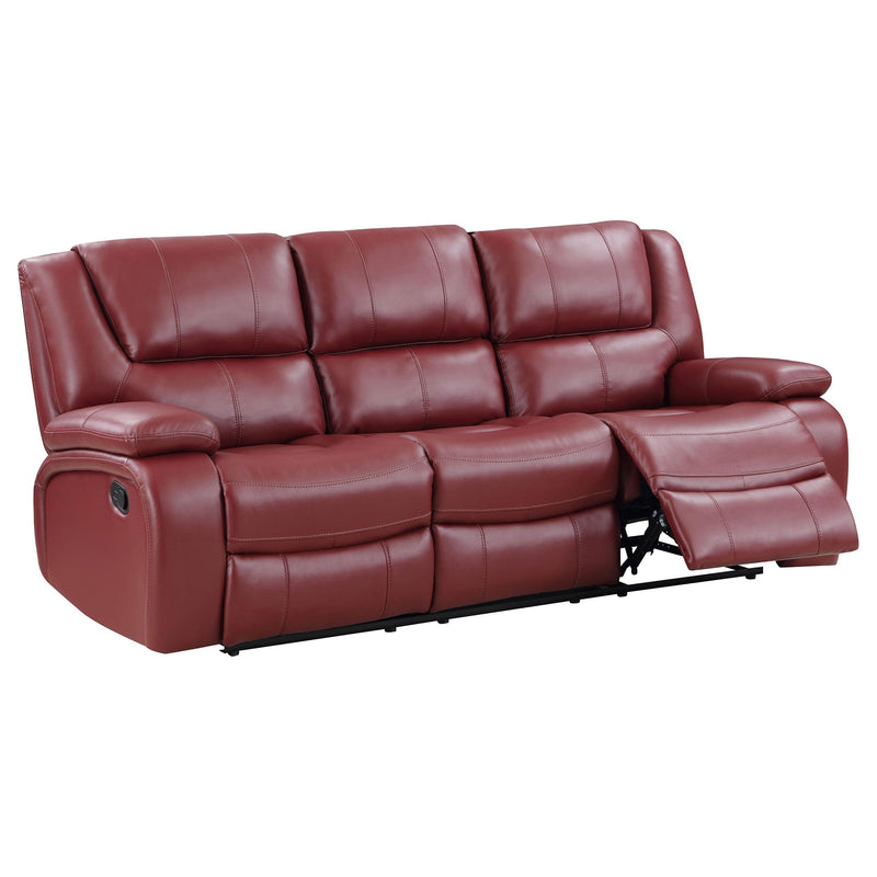 Camila Upholstered Motion Reclining Sofa Red - detail 4