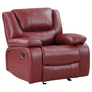 Camila Upholstered Glider Recliner Chair Red - detail 3