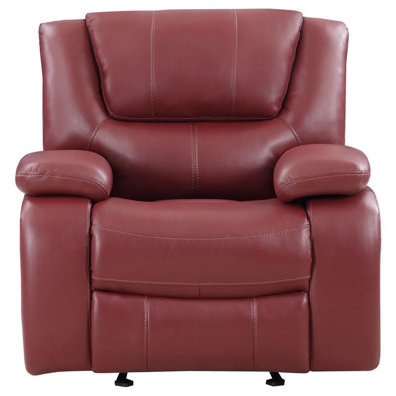 Camila Upholstered Glider Recliner Chair Red - detail 5