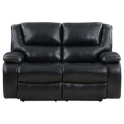 Camila Upholstered Motion Reclining Loveseat Black - detail 5
