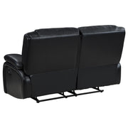 Camila Upholstered Motion Reclining Loveseat Black - detail 6