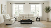 Camila 2-piece Upholstered Reclining Sofa Set White