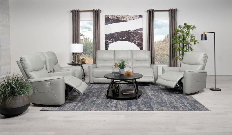 Greenfield 3-piece Power Reclining Sofa Set Dove Grey - alternate view