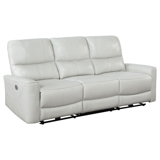 Greenfield Upholstered Power Reclining Sofa Dove Grey - alternate view