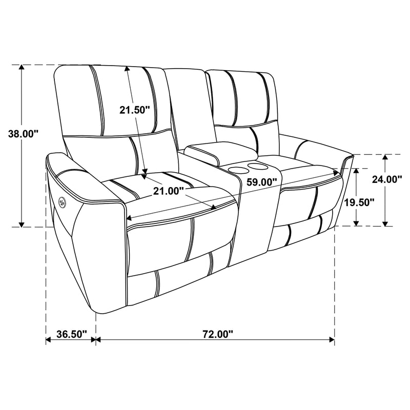 Greenfield Upholstered Power Reclining Loveseat