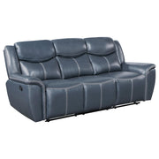 Sloane 3-piece Upholstered Reclining Sofa Set Blue - detail 3