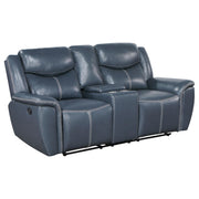 Sloane 3-piece Upholstered Reclining Sofa Set Blue - detail 6