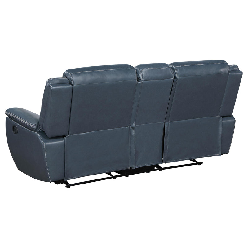 Sloane 3-piece Upholstered Reclining Sofa Set Blue - detail 7