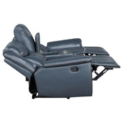 Sloane 3-piece Upholstered Reclining Sofa Set Blue - detail 8
