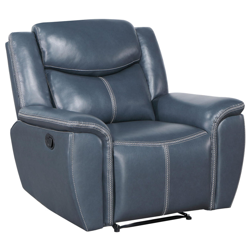 Sloane 3-piece Upholstered Reclining Sofa Set Blue - detail 9