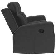 Brentwood 3-piece Upholstered Reclining Sofa Set Charcoal - detail 6