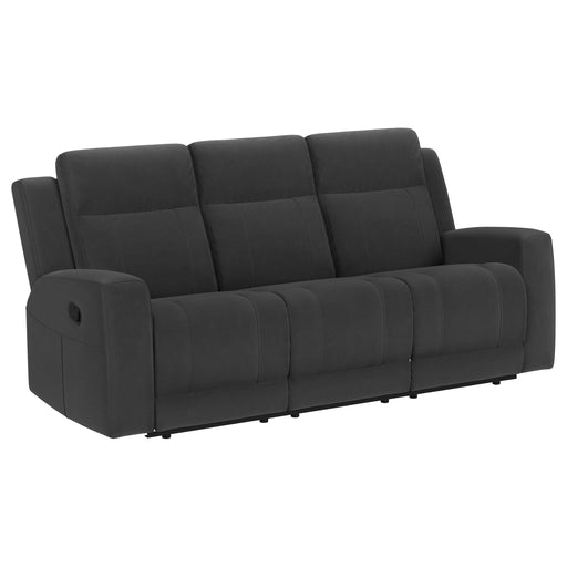 Brentwood Upholstered Motion Reclining Sofa Dark Charcoal - alternate view