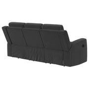 Brentwood Upholstered Motion Reclining Sofa Dark Charcoal - detail 7