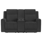 Brentwood Upholstered Reclining Loveseat Dark Charcoal - detail 3