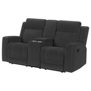 Brentwood Upholstered Reclining Loveseat Dark Charcoal - detail 4