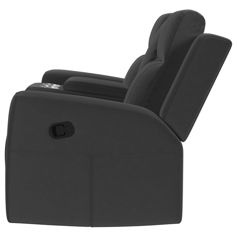 Brentwood Upholstered Reclining Loveseat Dark Charcoal - detail 5