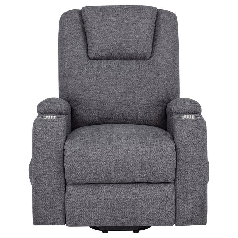 Louie Chenille Upholstered Power Lift Massage Chair