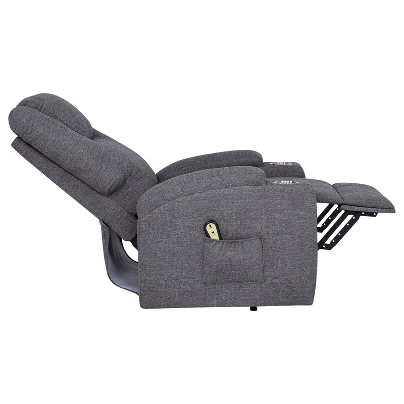 Louie Chenille Upholstered Power Lift Massage Chair