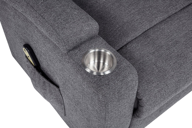 Louie Chenille Upholstered Power Lift Massage Chair