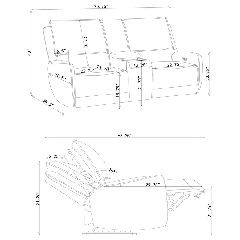 Sylmar 2-piece Chenille Power Reclining Sofa Set