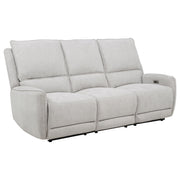 Sylmar 3-piece Chenille Power Reclining Sofa Set Dove Grey - detail 3