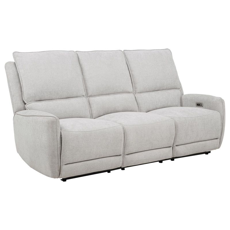 Sylmar 3-piece Chenille Power Reclining Sofa Set Dove Grey - detail 3