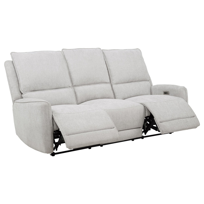 Sylmar 3-piece Chenille Power Reclining Sofa Set Dove Grey - detail 4