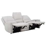 Sylmar 3-piece Chenille Power Reclining Sofa Set Dove Grey - detail 5