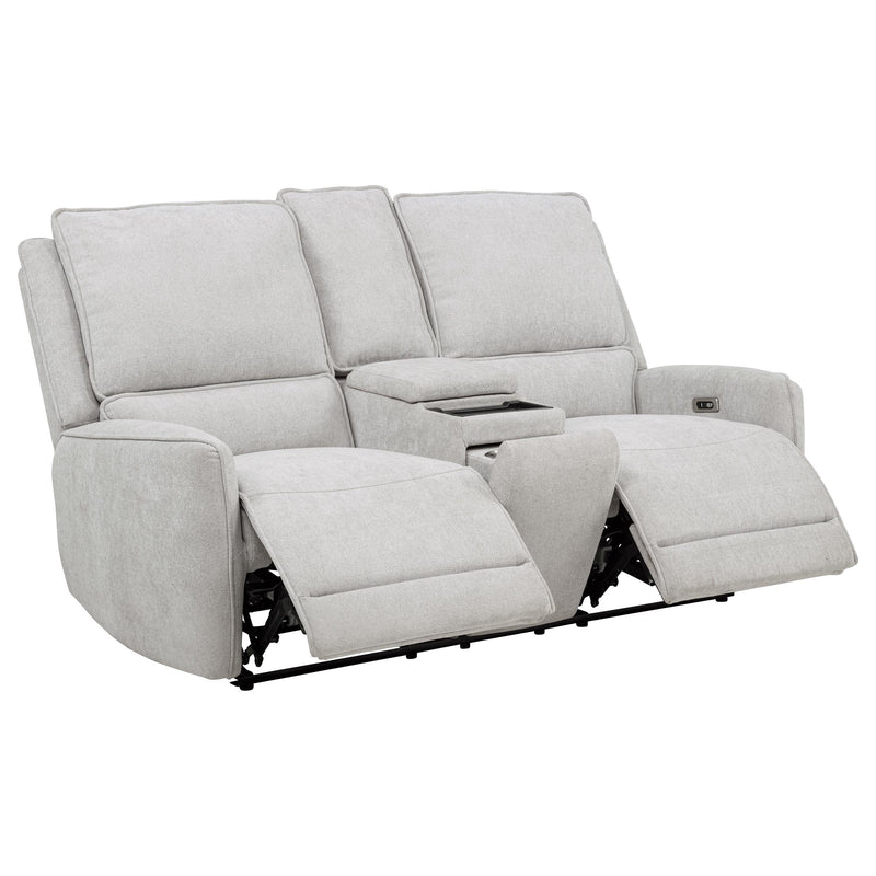 Sylmar 3-piece Chenille Power Reclining Sofa Set Dove Grey - detail 7