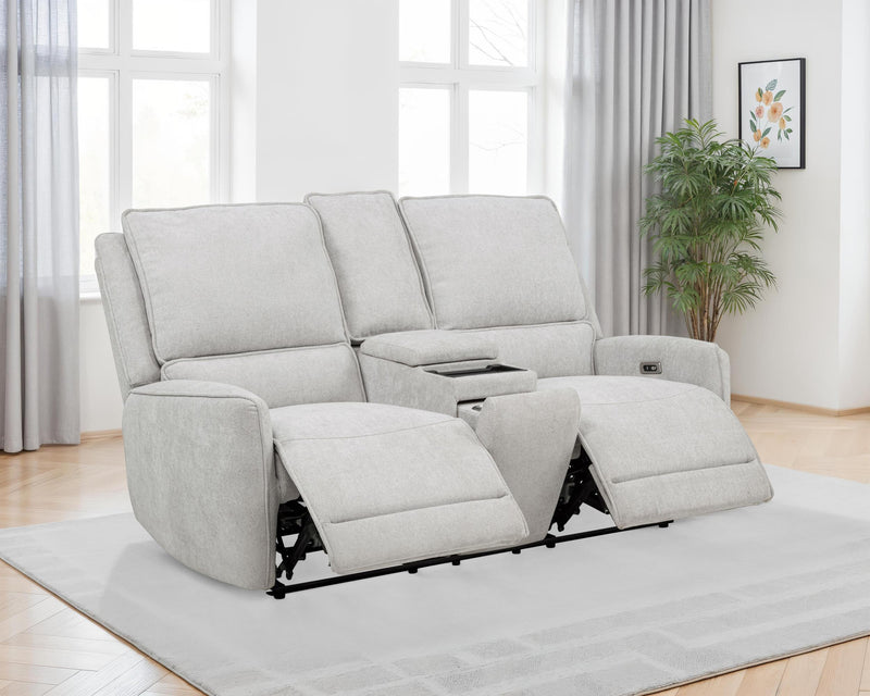 Sylmar Chenille Upholstered Power Reclining Loveseat