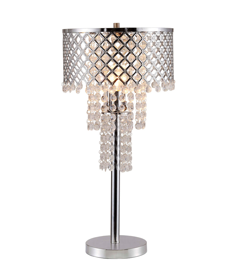 Crystal On Mesh Table Lamp