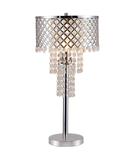 Crownmark Crystal On Mesh Table Lamp