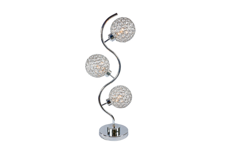 Crownmark Crystal 3 Globe Table Lamp
