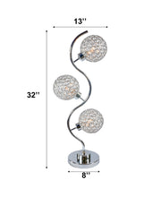 Crownmark Crystal 3 Globe Table Lamp