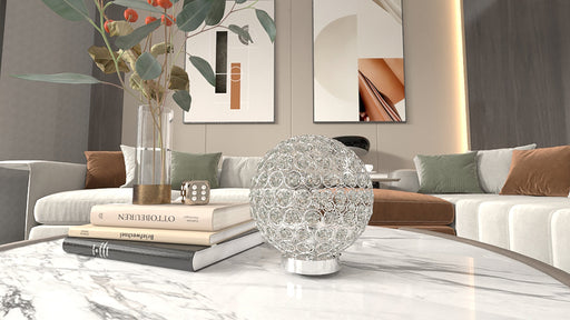 Crownmark Crystal Globe Table Lamp