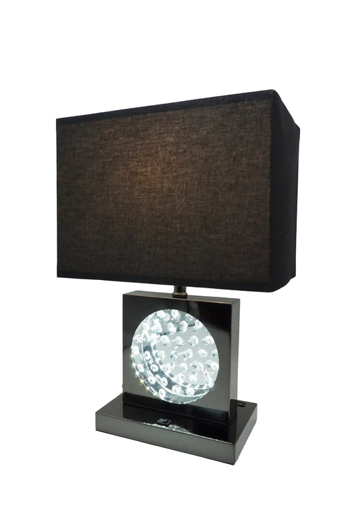 Crownmark Table Lamp Black Nickel-led Accent