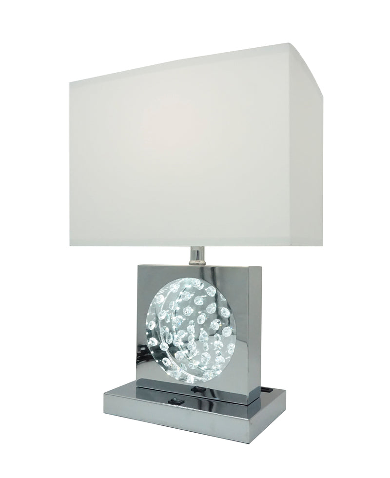 Crownmark Table Lamp Chrome-led Accent