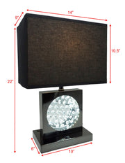Crownmark Table Lamp Black Nickel-led Accent