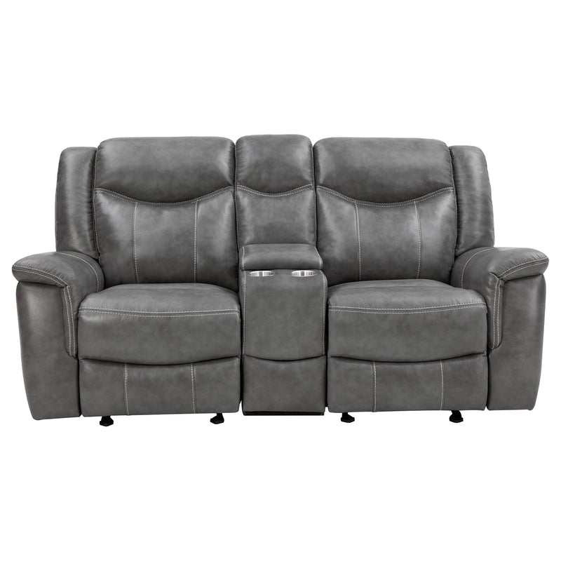 Conrad 2-piece Upholstered Padded Arm Motion Sofa Set
