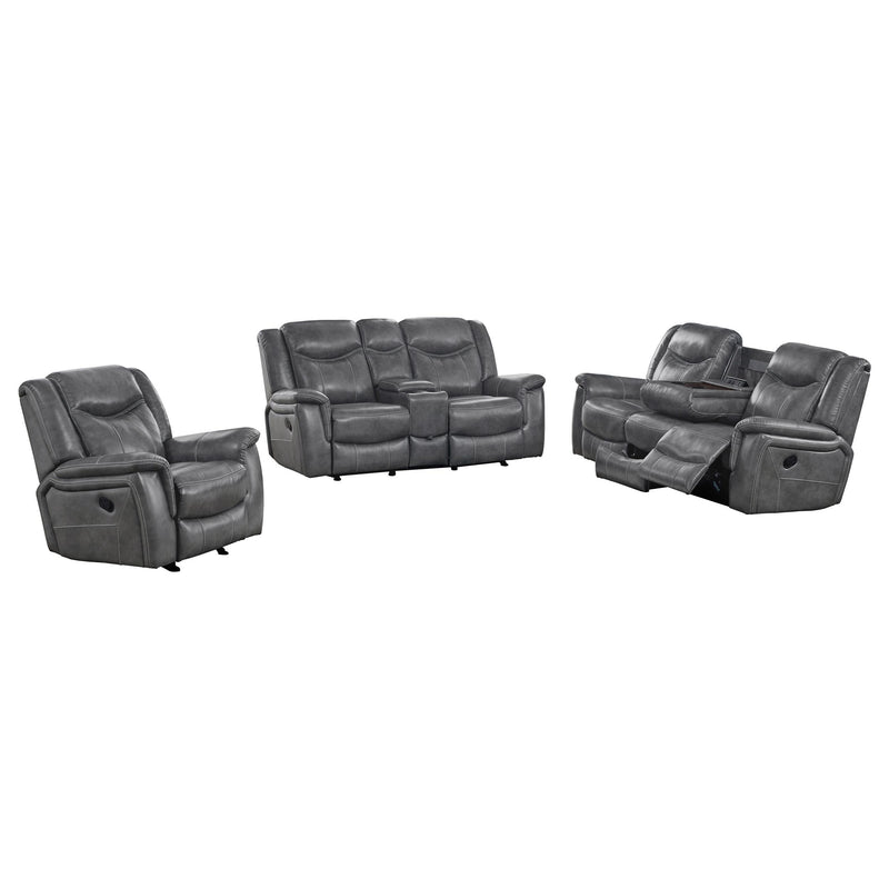 Conrad 3-piece Upholstered Padded Arm Motion Sofa Set