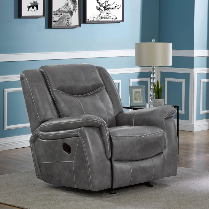 Conrad Upholstered Padded Arm Glider Recliner