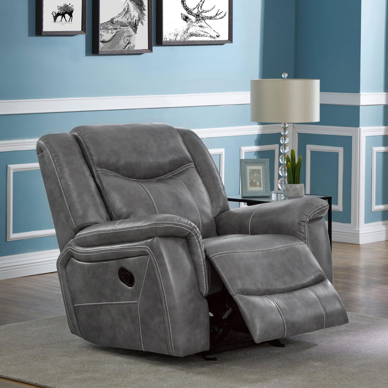 Conrad Upholstered Padded Arm Glider Recliner