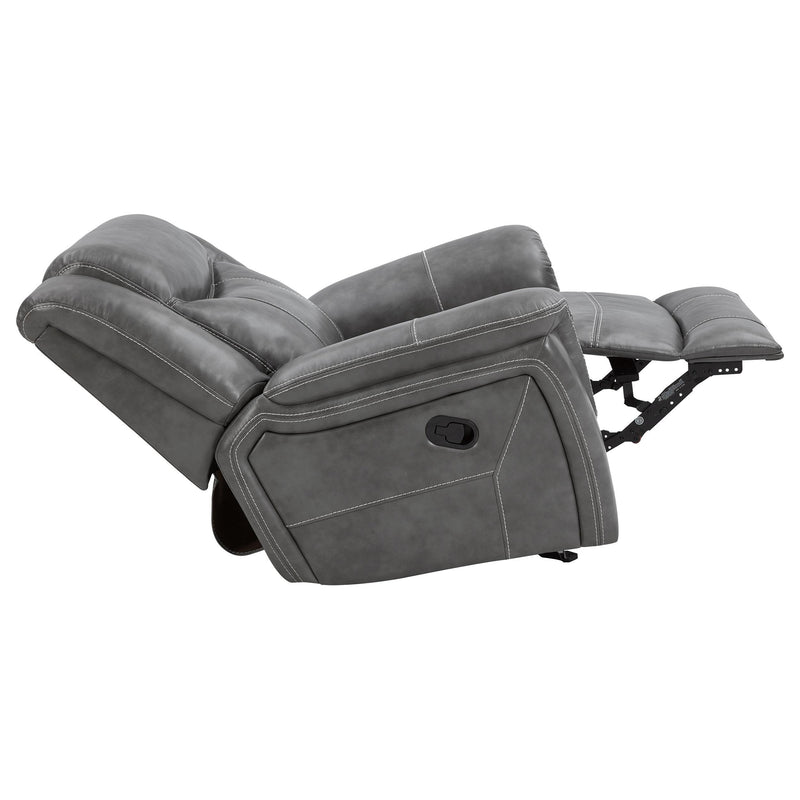 Conrad Upholstered Padded Arm Glider Recliner